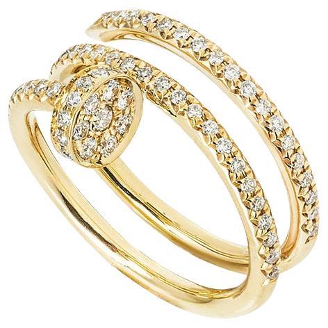 Cartier Gold Diamond Juste Un Clou Ring Size 50 B4211900