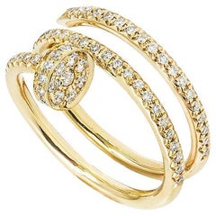 Cartier Gold Diamond Juste Un Clou Ring Size 50 B4211900