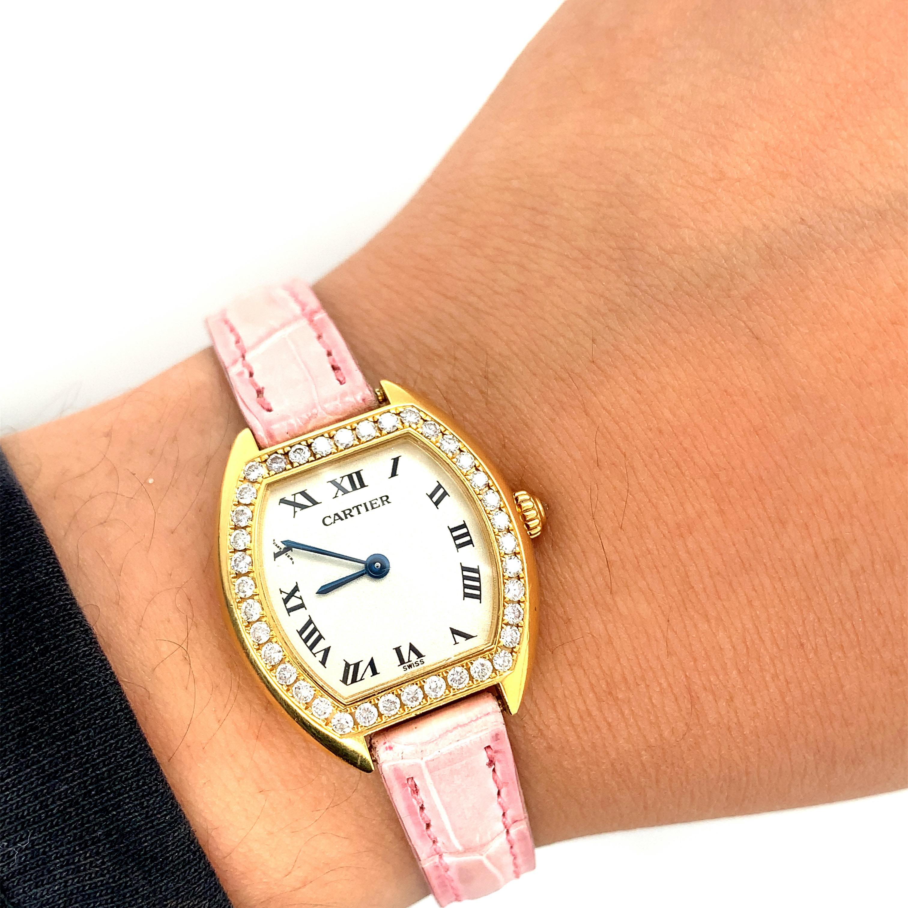 Cartier Gold Diamond Lady's Watch 4