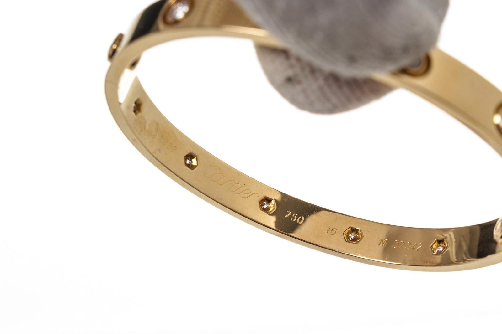 Cartier Gold Diamond Love 10 Bracelet 1