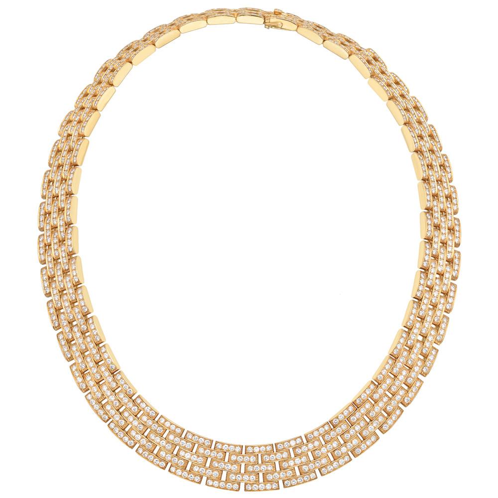 Cartier Gold Diamond "Maillon Panthère" Link Necklace