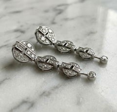 Cartier Gold Earrings with French Hallmarks and Original Box