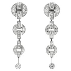 Cartier Gold Earrings with French Hallmarks and Original Box