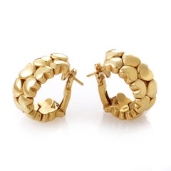 Cartier Gold Heart Huggie Earrings