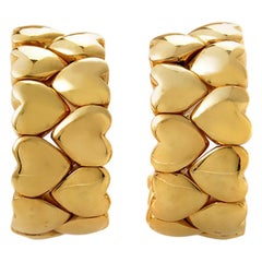 Cartier Gold Heart Huggie Earrings