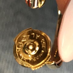 Cartier Gold Hoop Tri-Color Pierced Push Backs Earrings