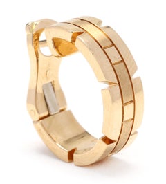 Cartier Gold Hoop Earrings, 18k Yellow Gold, Maillon Panther Collection
