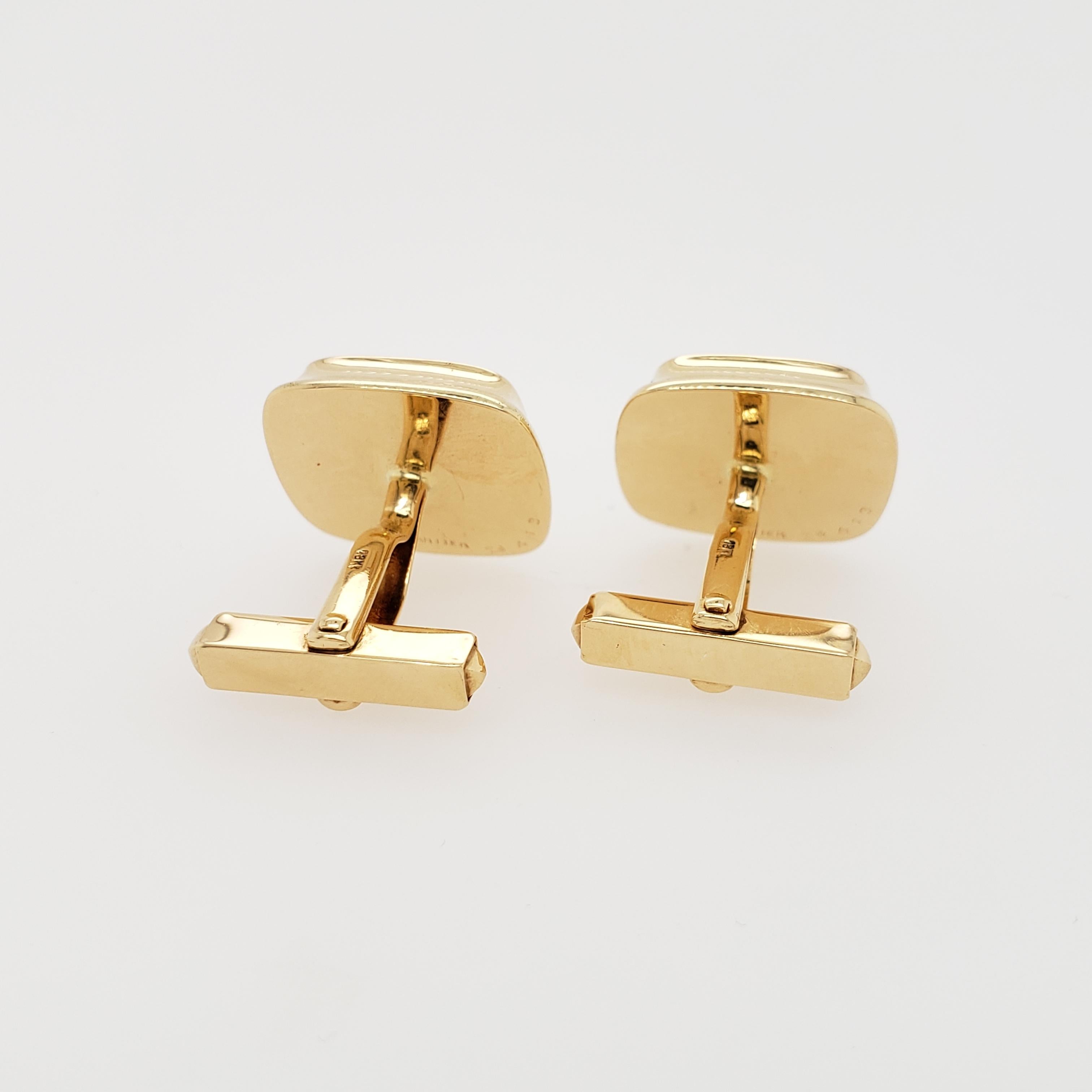 Retro Cartier Gold and Lapis Lazuli Cufflinks For Sale