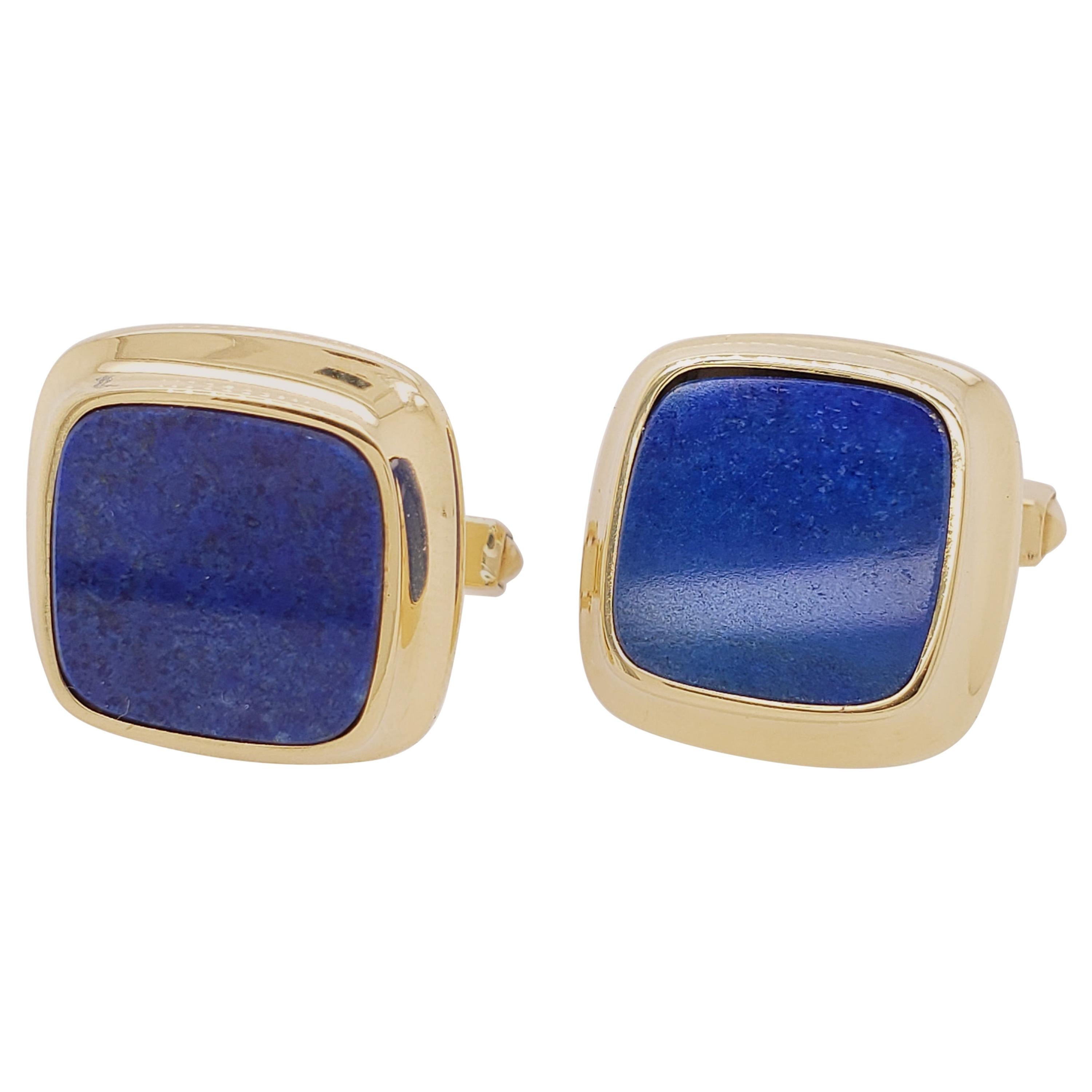 Cartier Gold and Lapis Lazuli Cufflinks