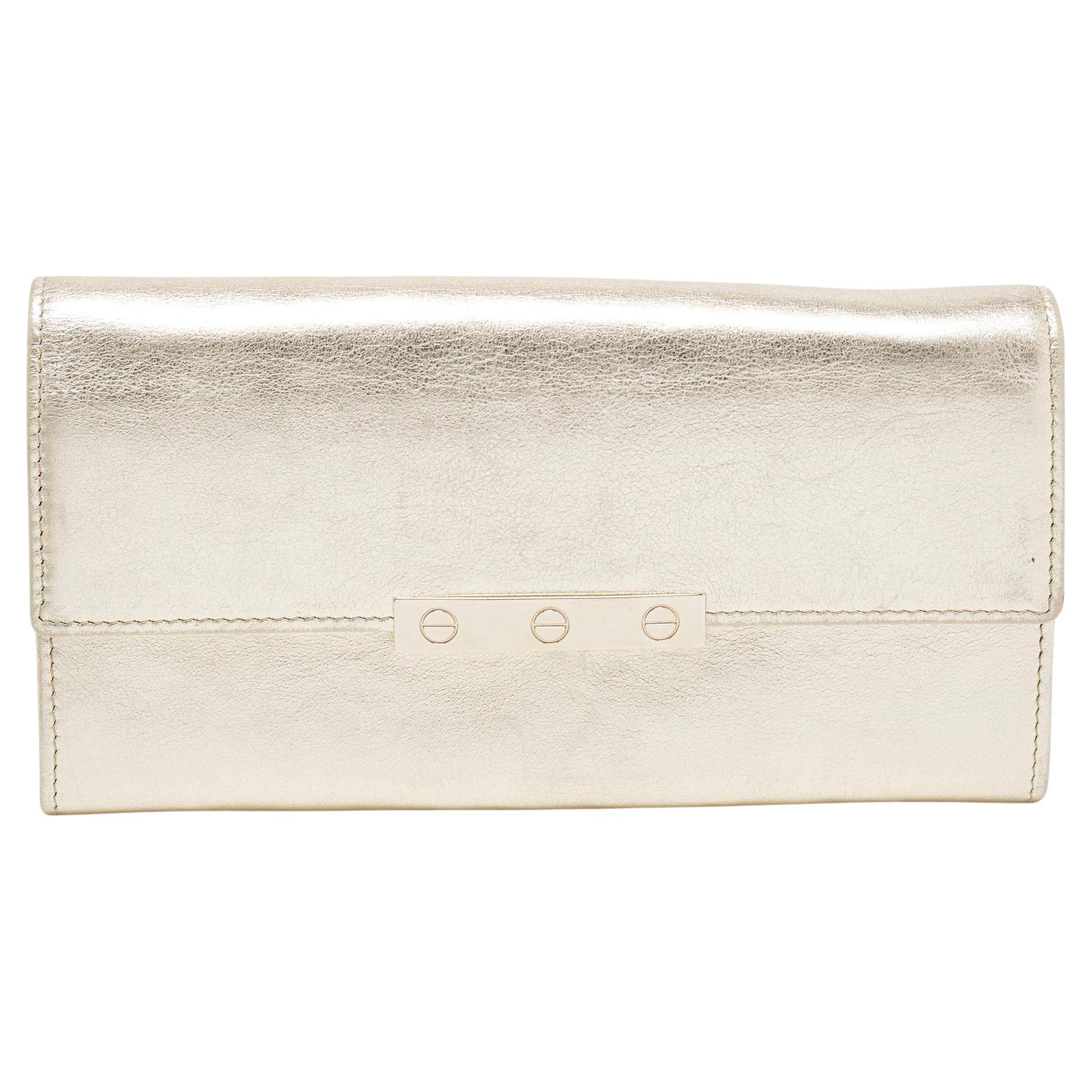 Cartier Gold Leather Love Continental Wallet