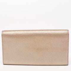 Cartier Gold Leather Love Flap Continental Wallet
