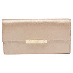 Cartier Gold Leather Love Flap Continental Wallet