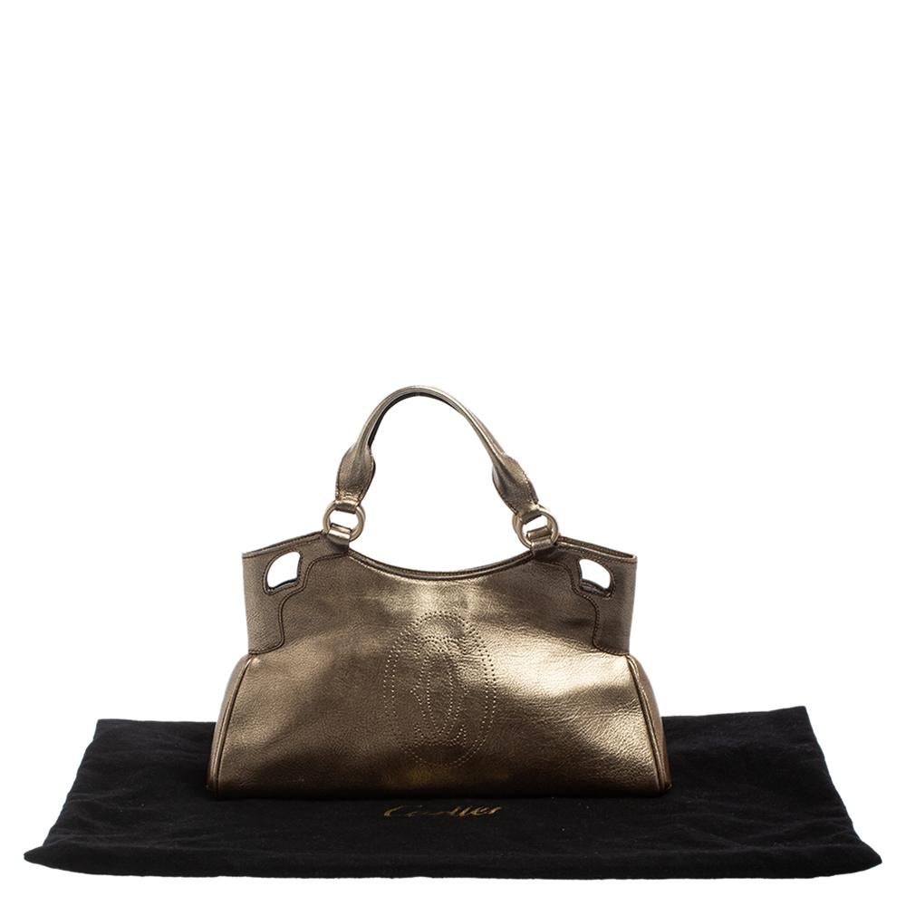 Cartier Gold Leather Marcello de Cartier Bag 7