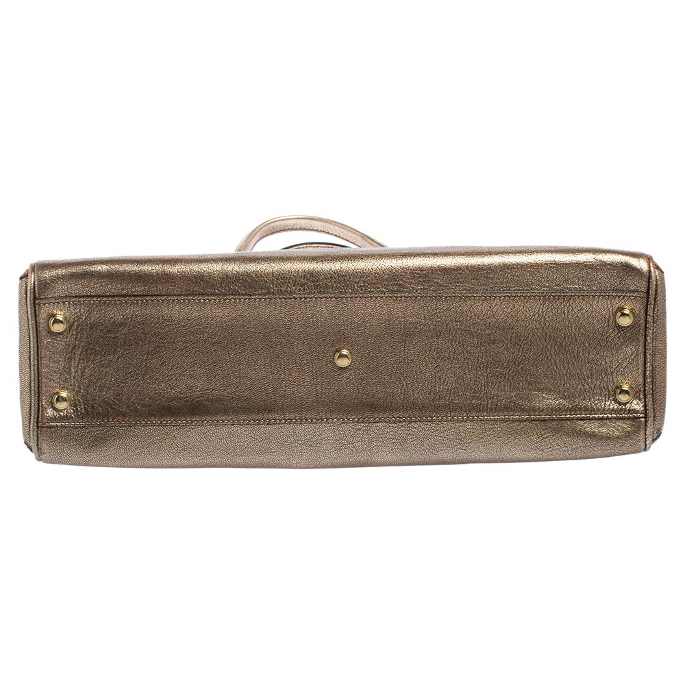 Brown Cartier Gold Leather Marcello de Cartier Bag