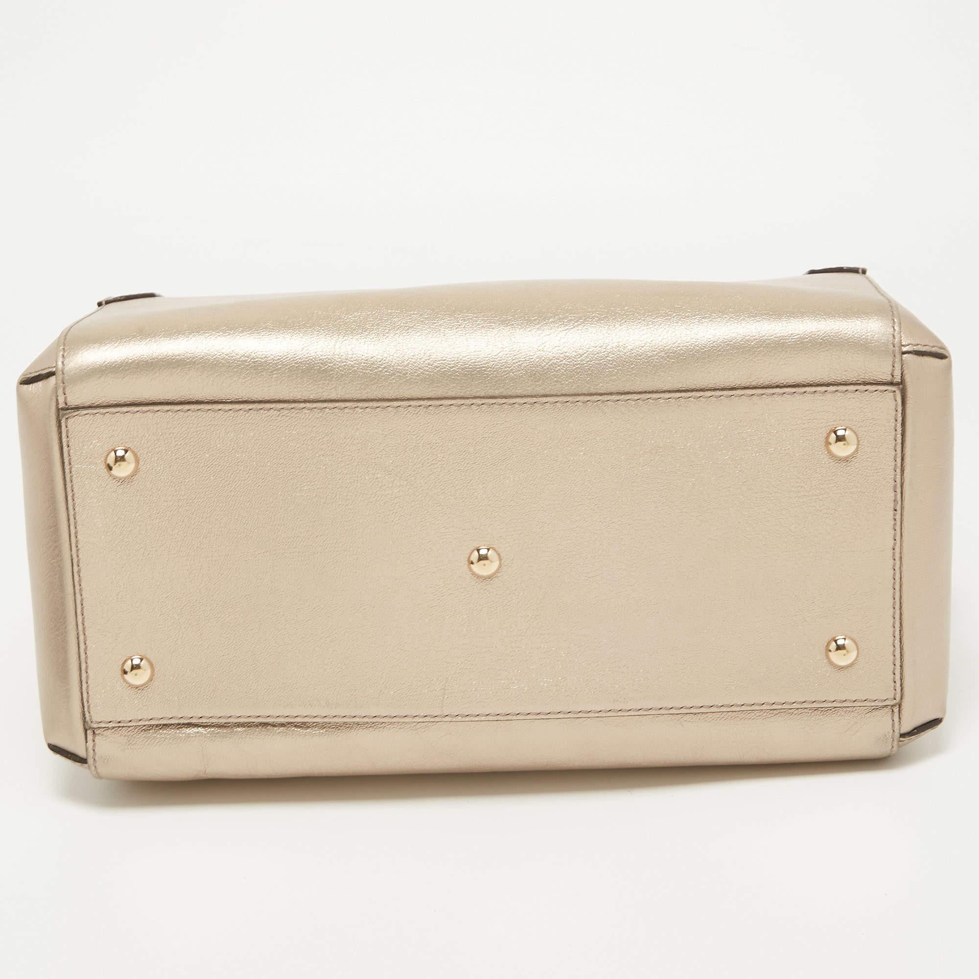Cartier Gold Leather Marcello de Cartier Boston Bag 5