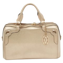 Cartier Marcello de Cartier Boston Tasche aus goldenem Leder