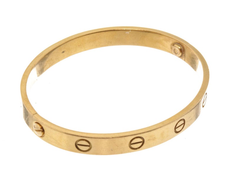 Cartier Gold Love 17 Bracelet at 1stDibs