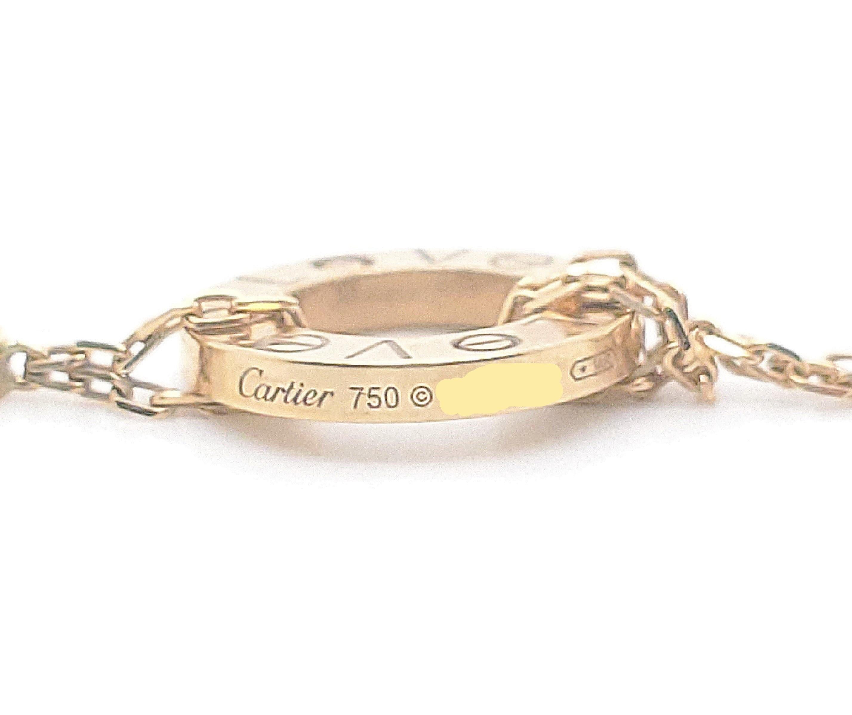 Women's Cartier Gold Love Circle Charm Necklace