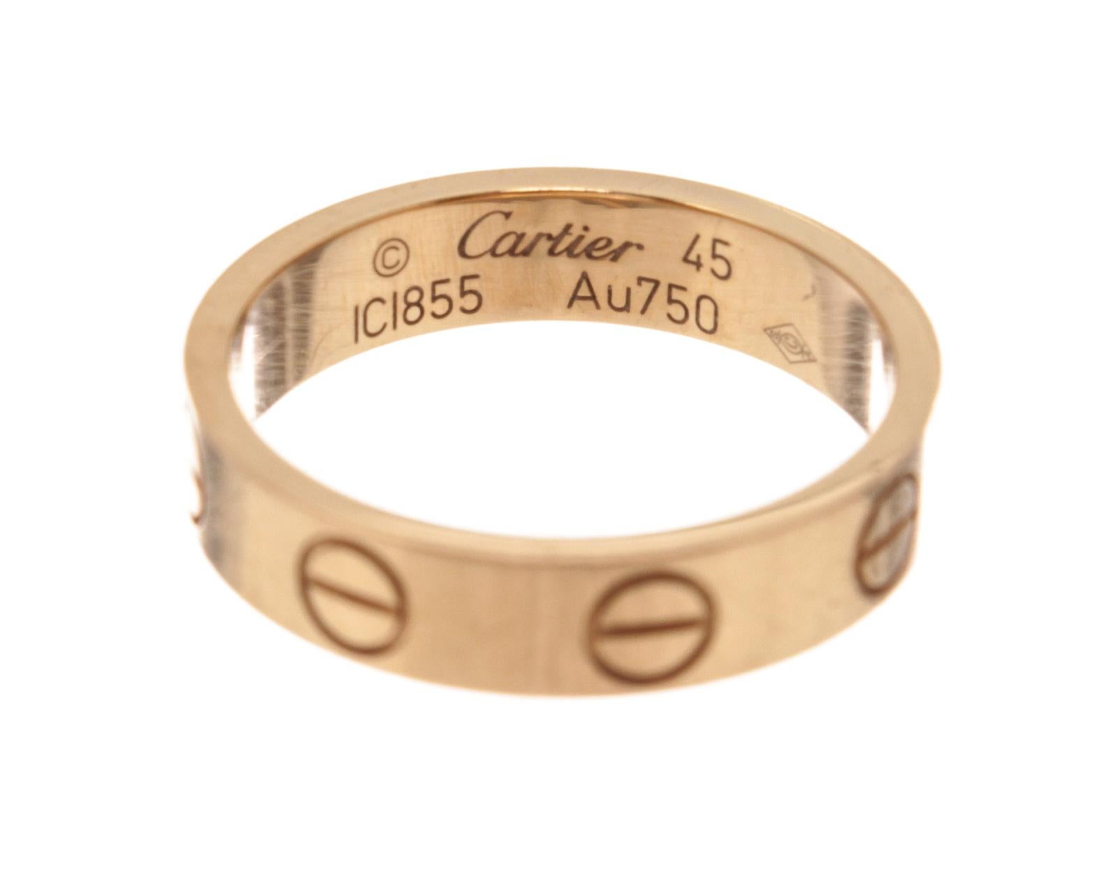 Women's Cartier Gold Mini Love Ring