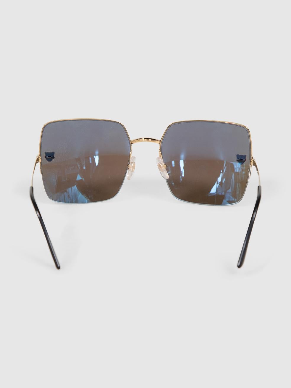 Occhiali da sole Cartier Pantera specchiata in oro In condizioni buone in vendita a London, GB