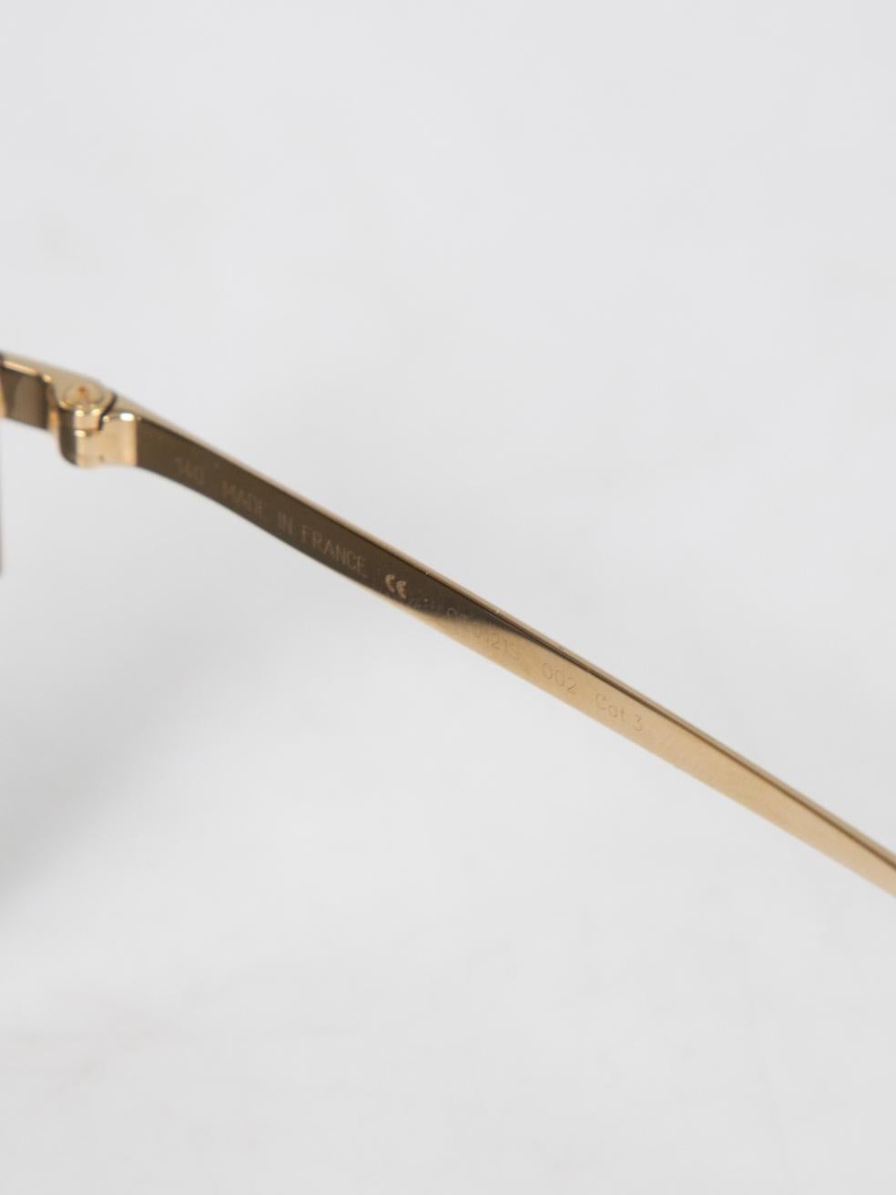 Occhiali da sole Cartier Pantera specchiata in oro in vendita 3