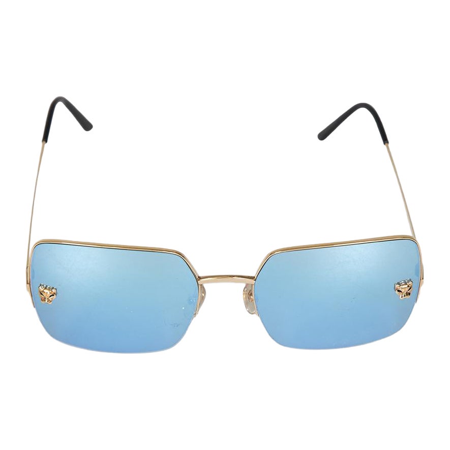 Occhiali da sole Cartier Pantera specchiata in oro