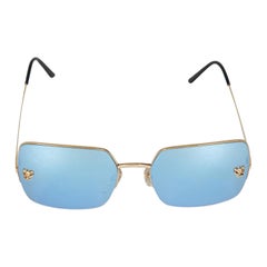 Occhiali da sole Cartier Pantera specchiata in oro