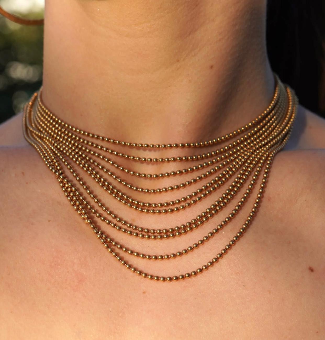 Cartier, collier Draperie 10 brins en or Excellent état - En vente à Beverly Hills, CA