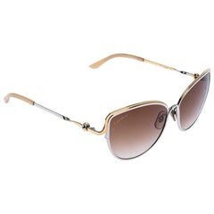 Cartier Gold/Palladium and Brown Cat eye Sunglasses