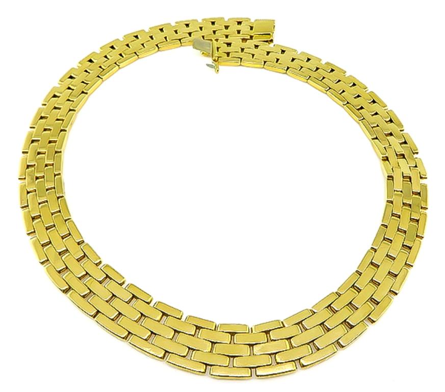 Cartier, collier à maillons panthère en or Bon état à New York, NY