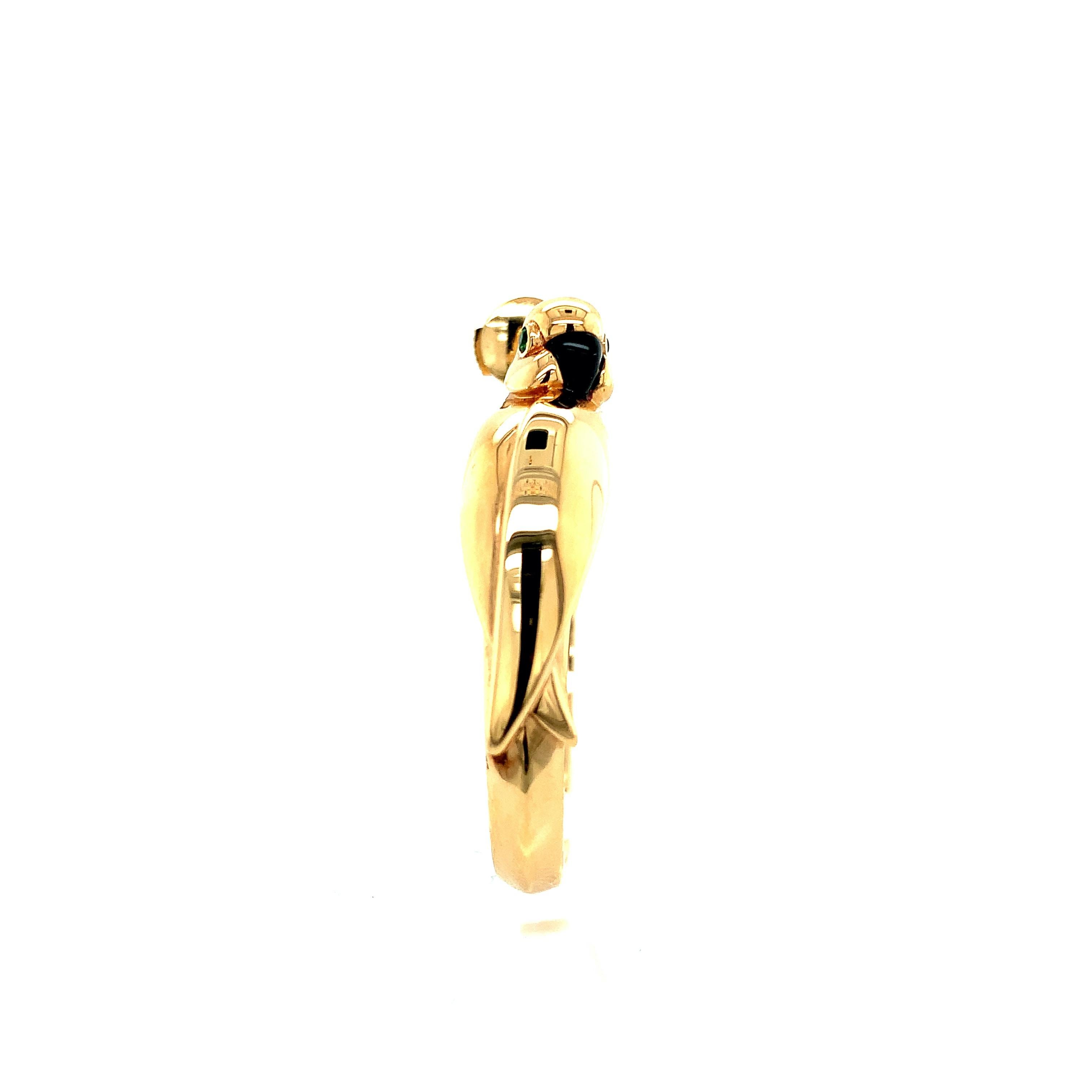 Cartier 18k Gold Papagei Reif Ohrringe 2