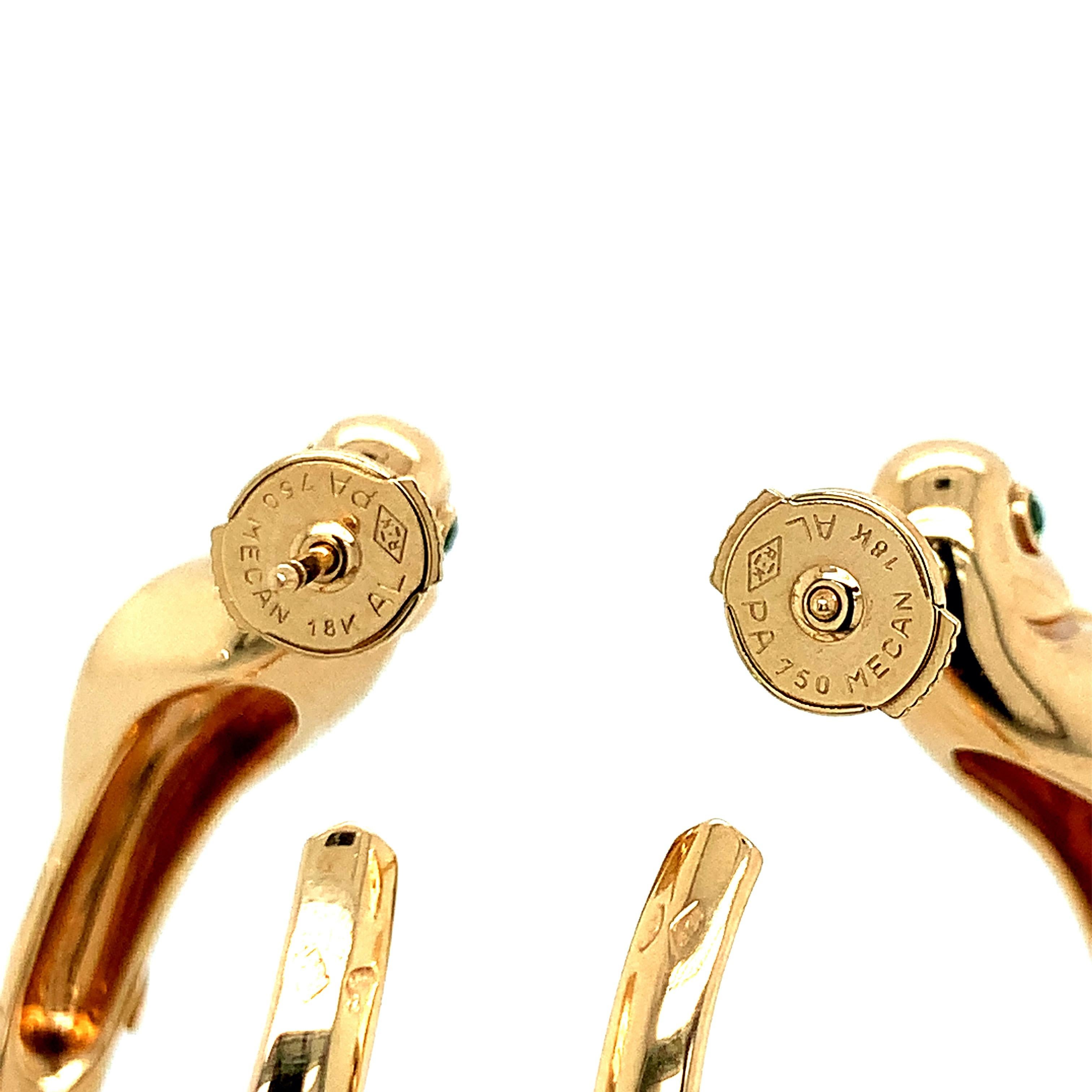 Boucles d'oreilles perroquet en or 18k de Cartier en vente 4