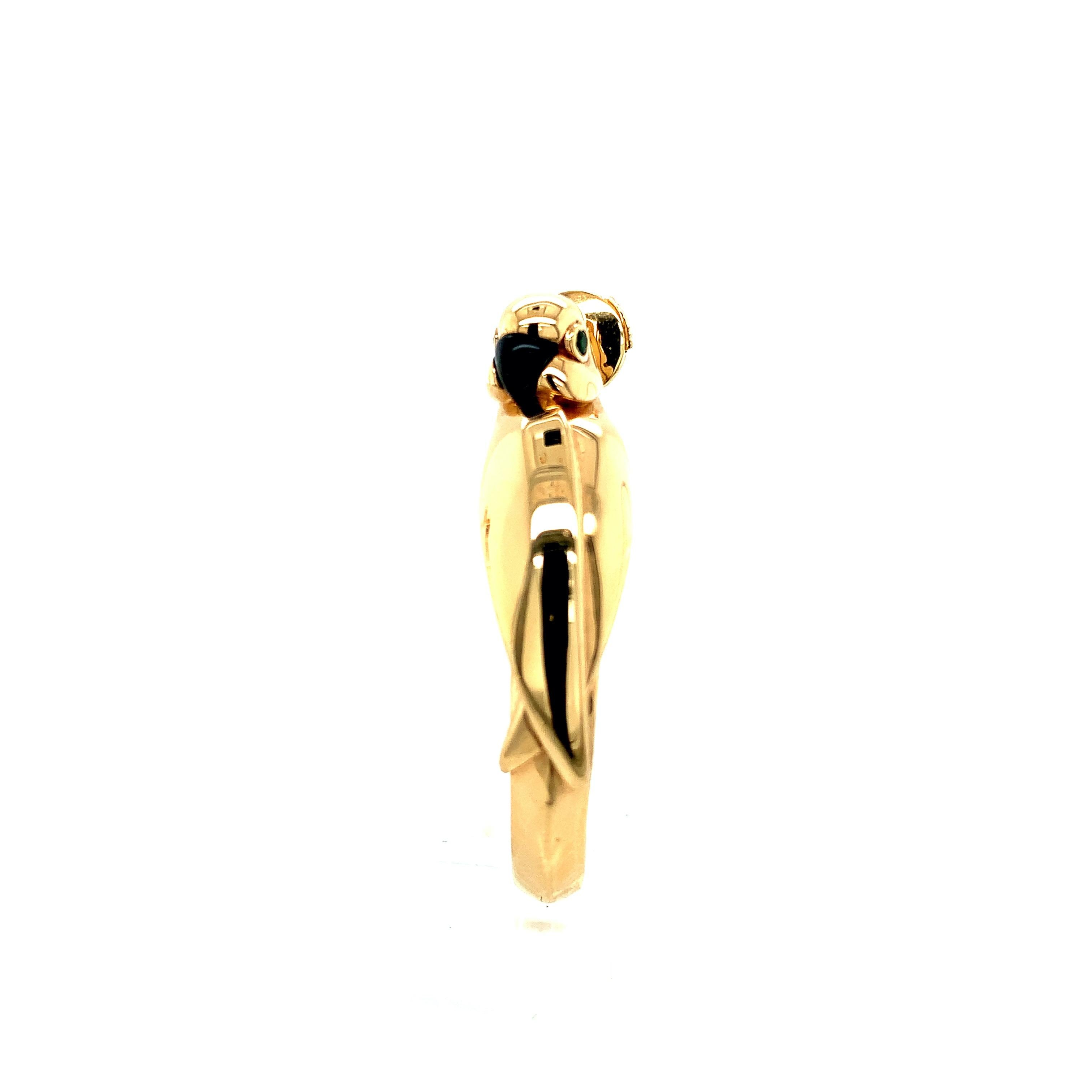 Boucles d'oreilles perroquet en or 18k de Cartier en vente 1