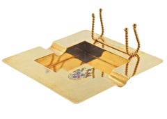 Cartier Gold Pen Holder Ink Tray