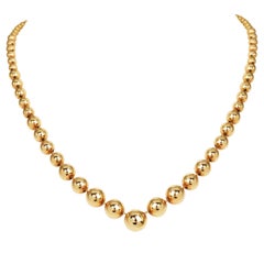 Collier de Perles de Diamants en or jaune 18K de Cartier