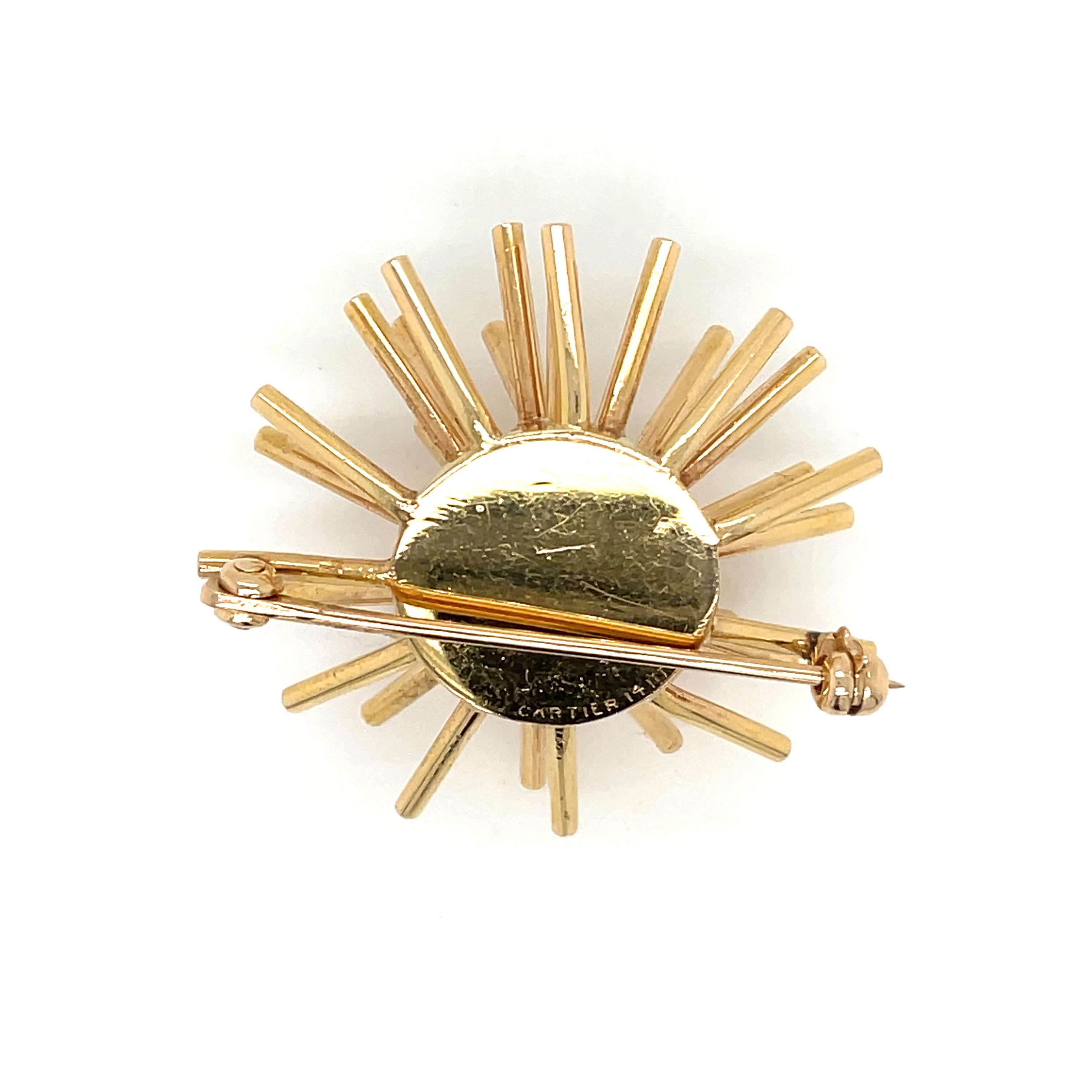 Cartier Sputnik Gold Pin In Excellent Condition For Sale In Napoli, Italy