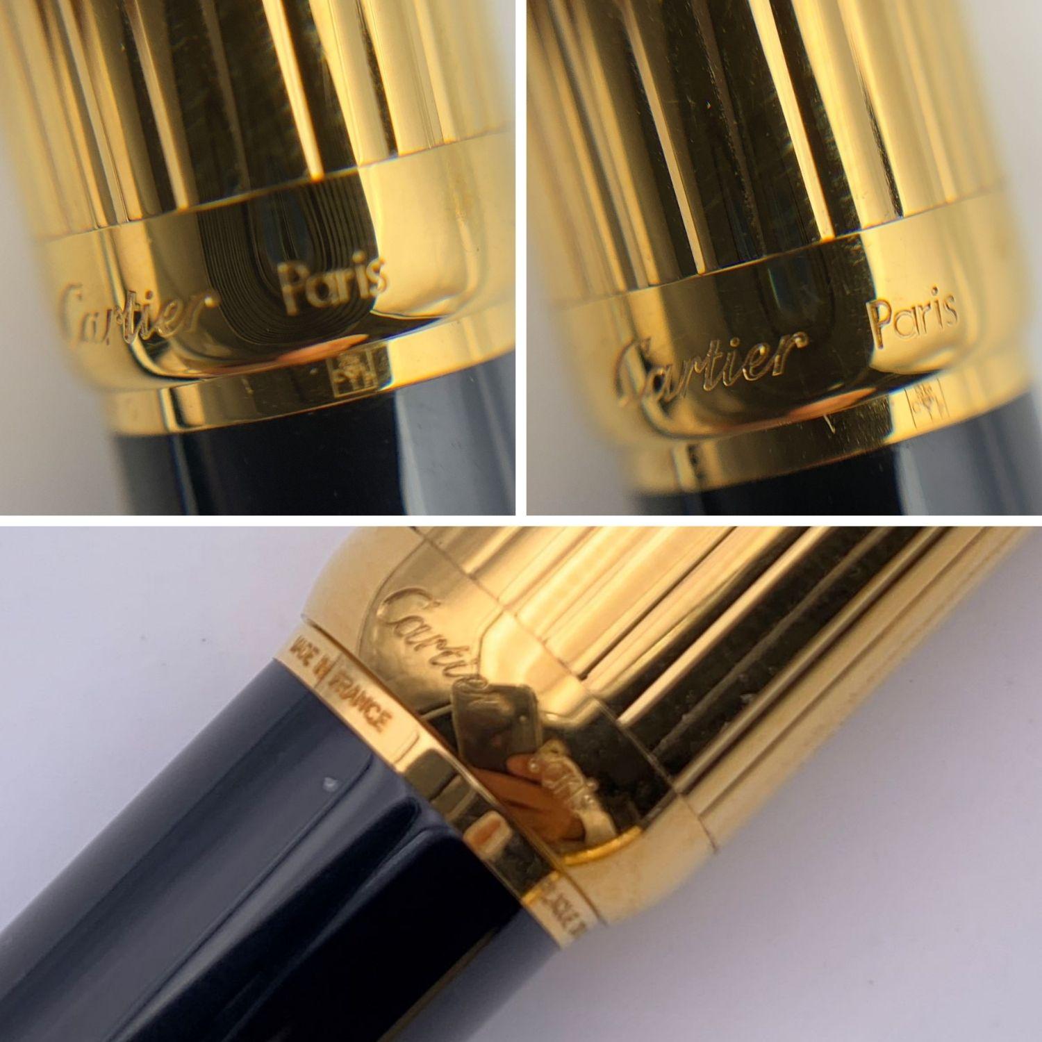 Cartier Gold Plated and Black Lacquer Louis Cartier Pen Set 1