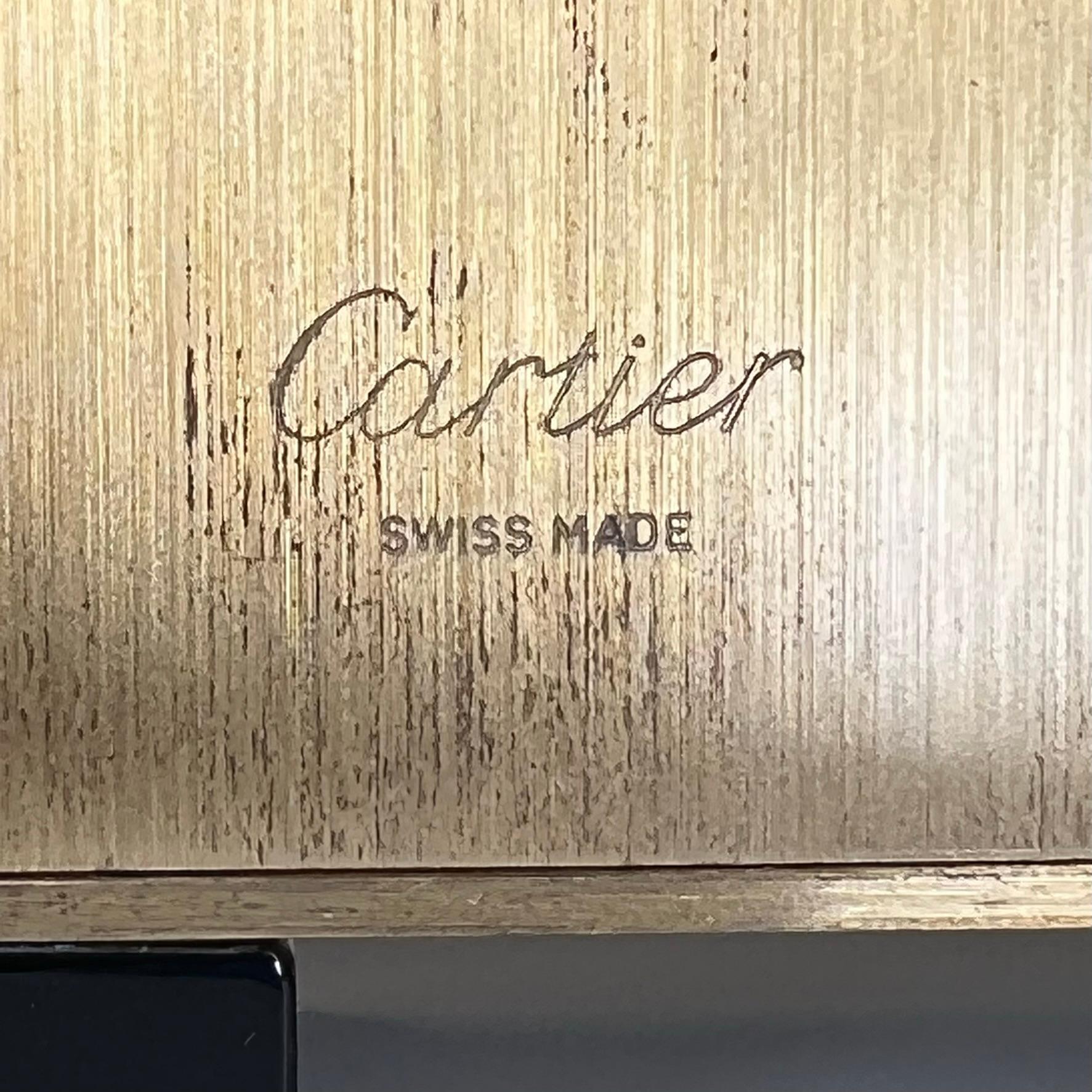 Cartier Gold-Plated Travel Clock in Art Deco Style, circa 1990 2