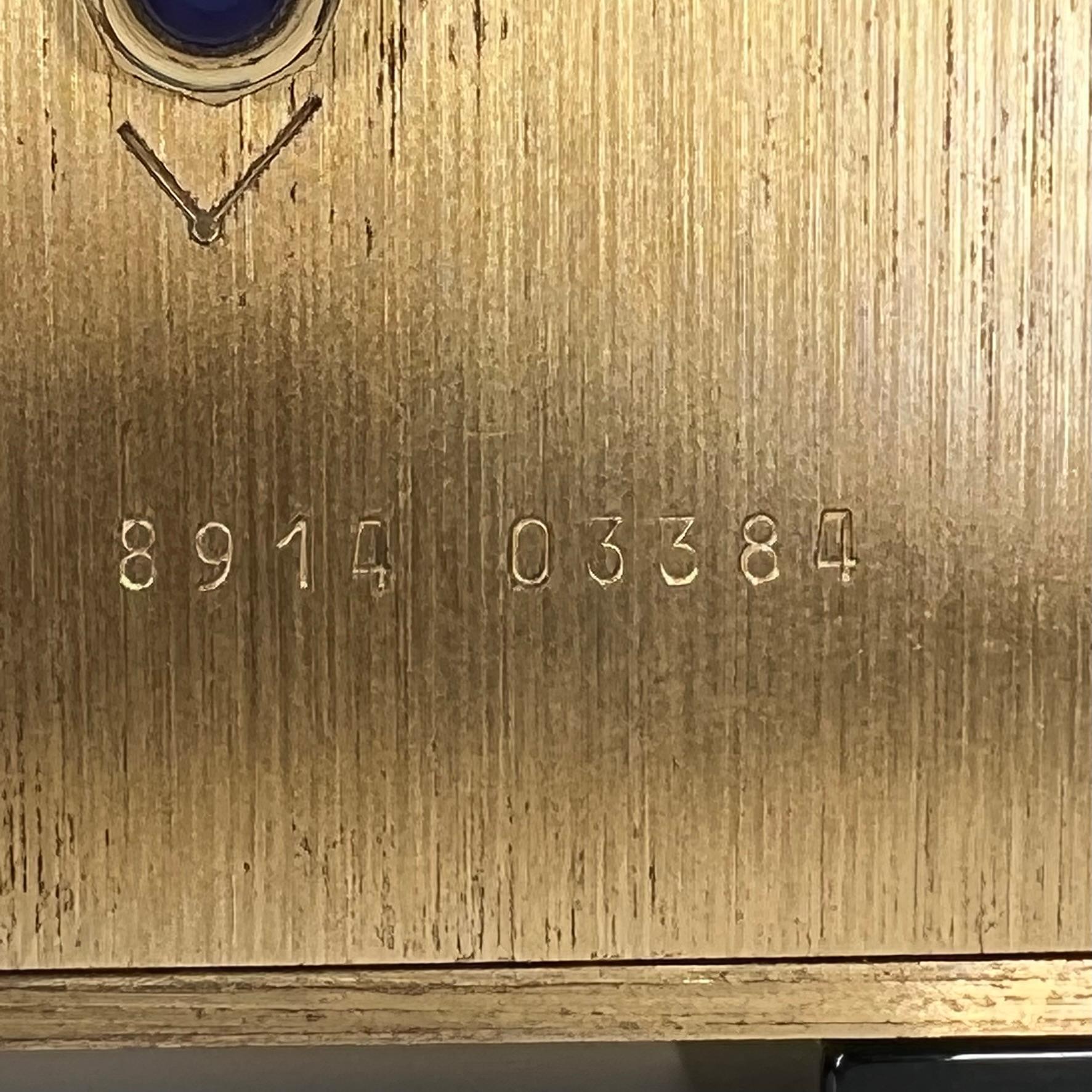 Cartier Gold-Plated Travel Clock in Art Deco Style, circa 1990 3