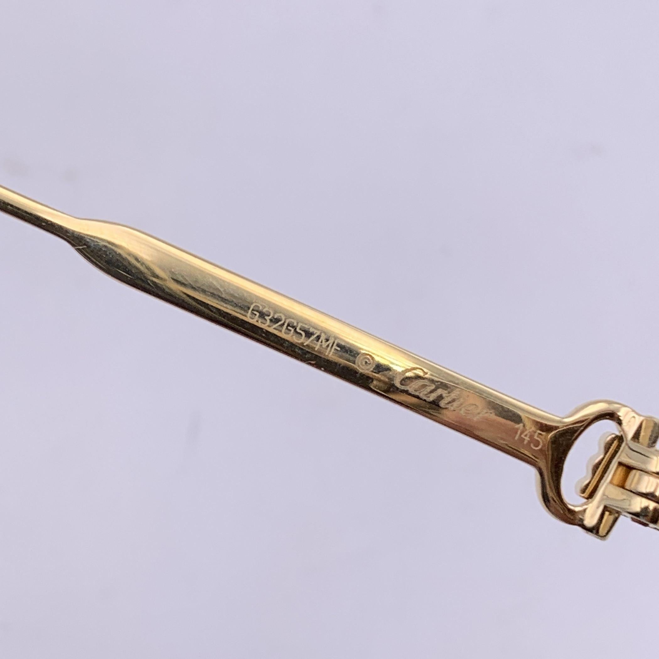  Cartier Gold Premiere de Cartier CT0270S Lunettes de soleil 61/12 145 mm Unisexe 