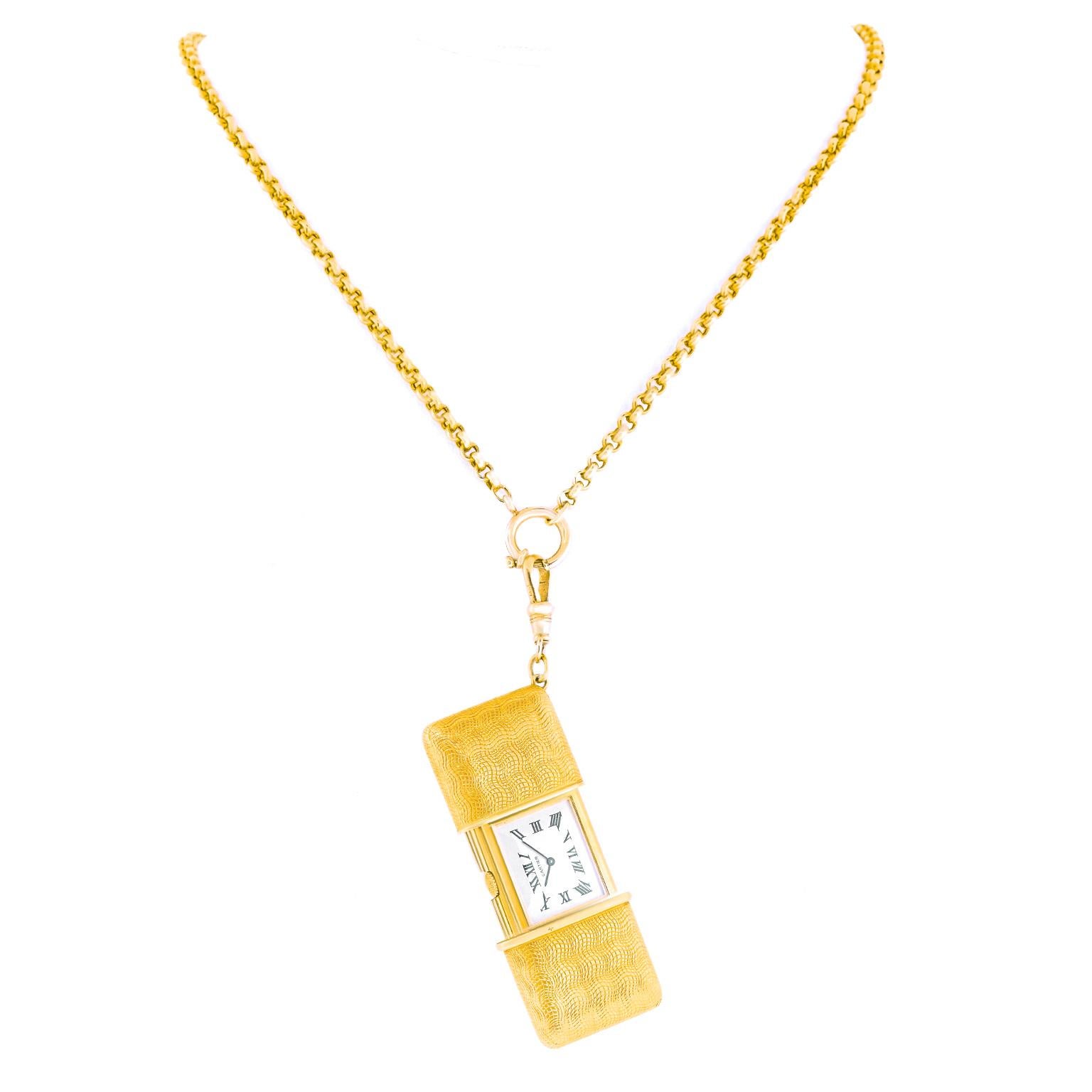 Cartier Gold Purse Watch In Excellent Condition In Litchfield, CT