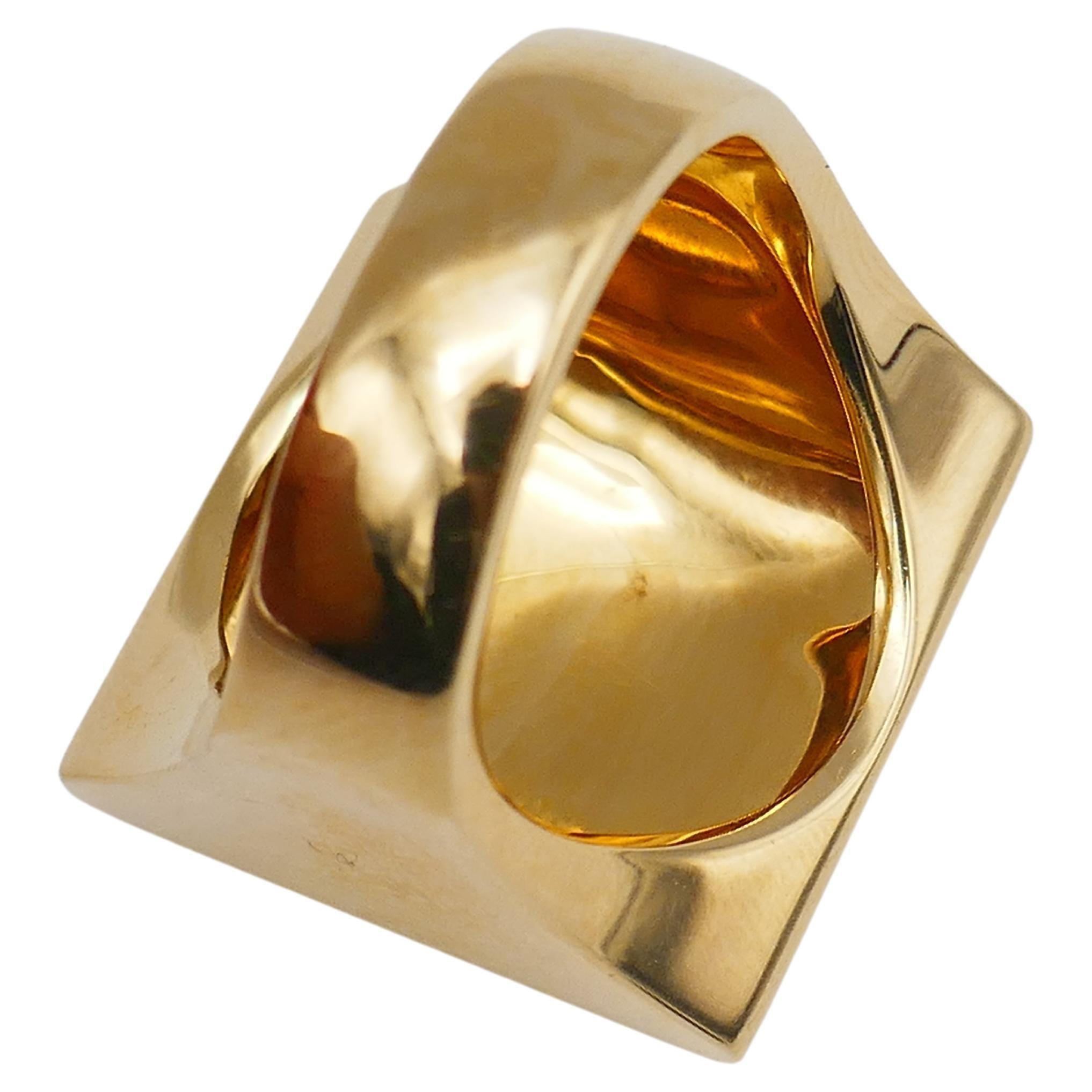 Cartier, quadratischer Goldring, Cartier für Damen oder Herren
