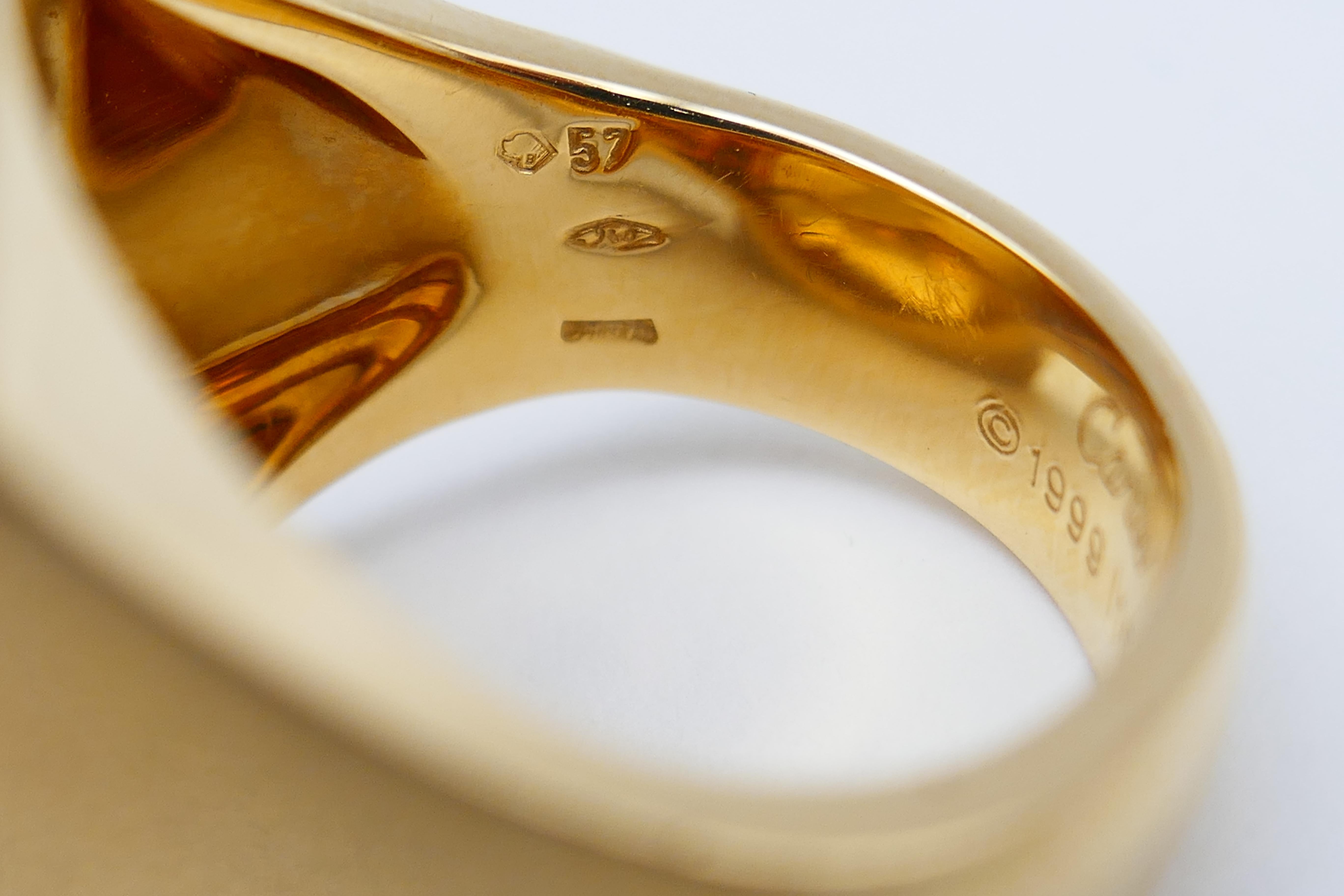 Cartier, quadratischer Goldring, Cartier 2