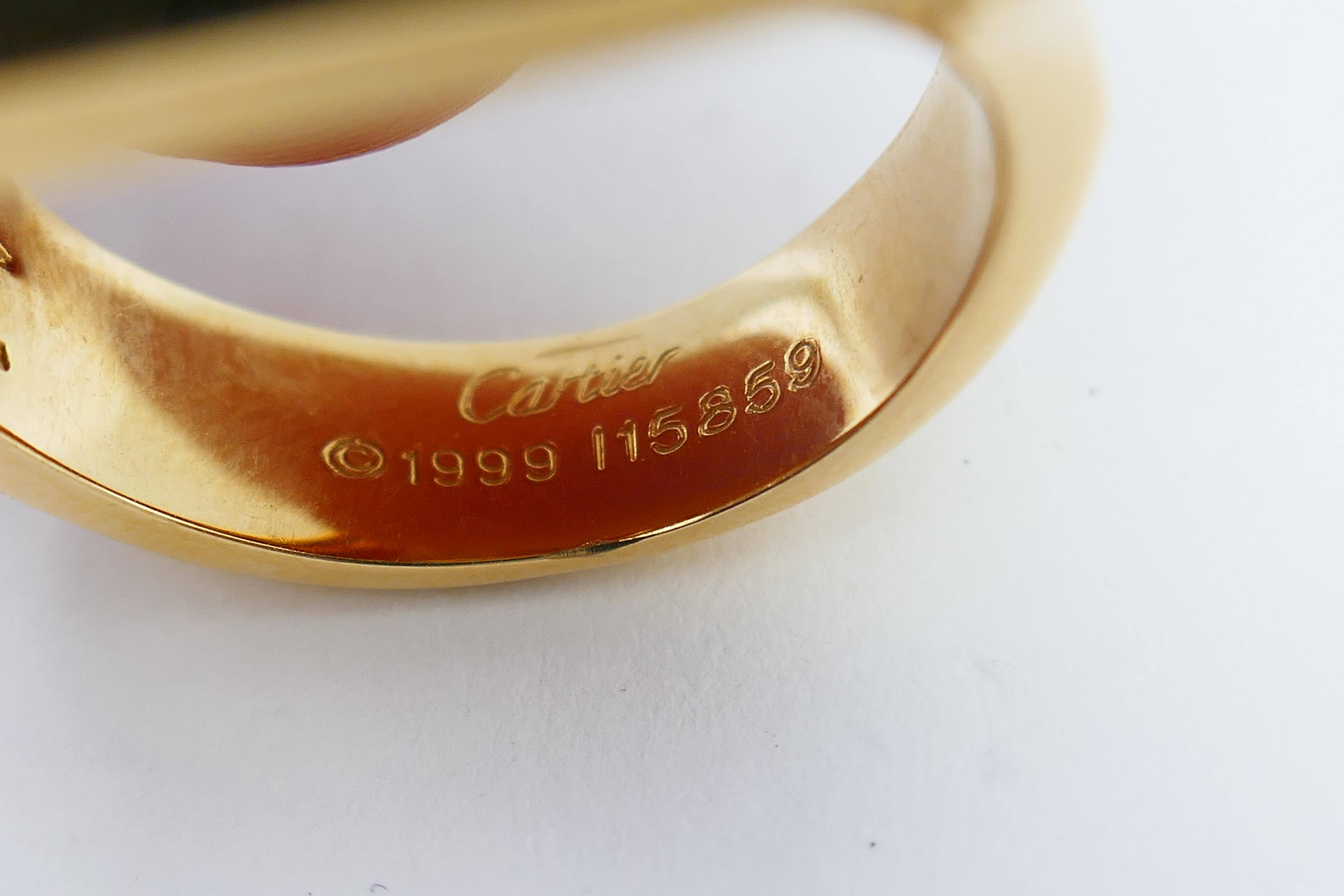 Cartier, quadratischer Goldring, Cartier 3