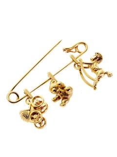 Cartier Gold Safety Pin Charm Brooch