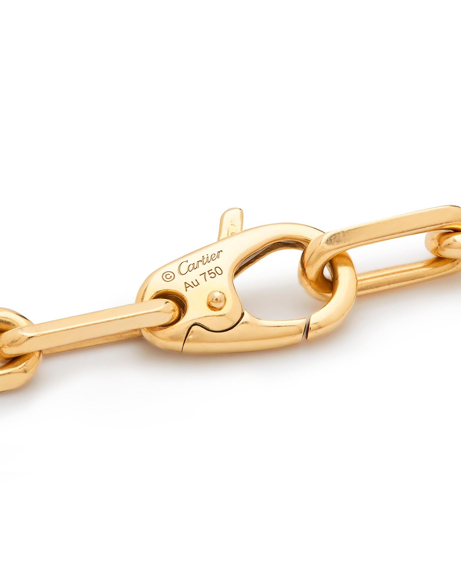 Cartier gold Santos de Cartier necklace. In Good Condition For Sale In Addlestone, GB