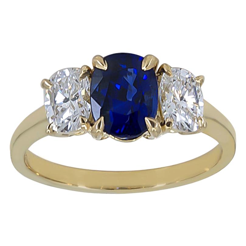Cartier Gold Sapphire and Diamond Ring