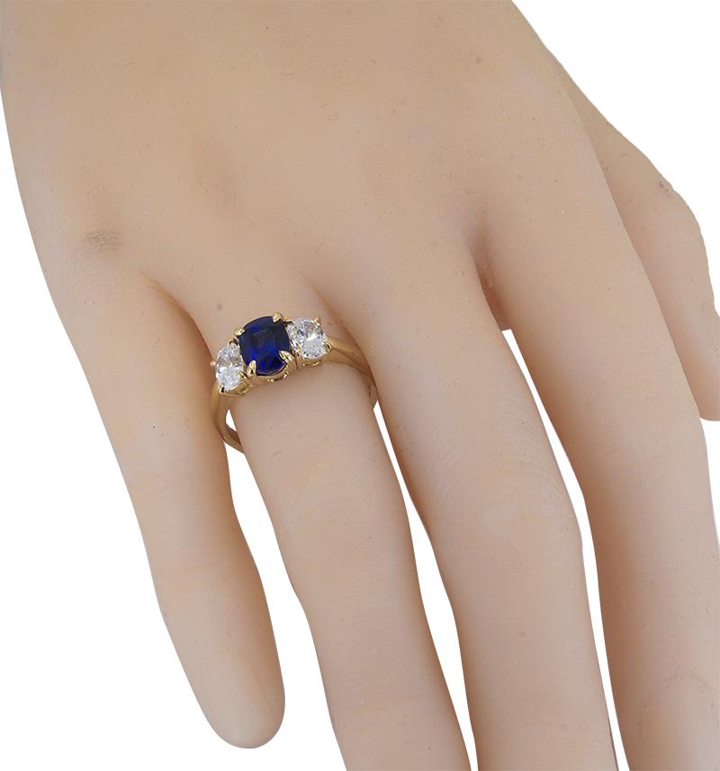 cartier sapphire and diamond ring