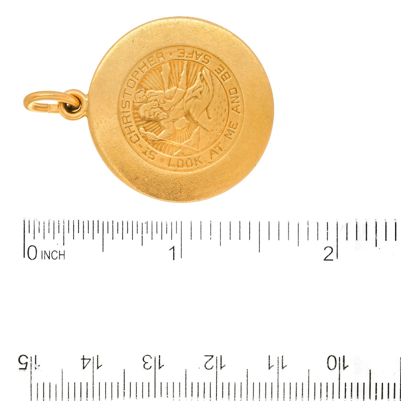 Cartier Gold St. Christopher Medal 2