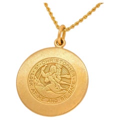 Cartier Gold St. Christopher Medal